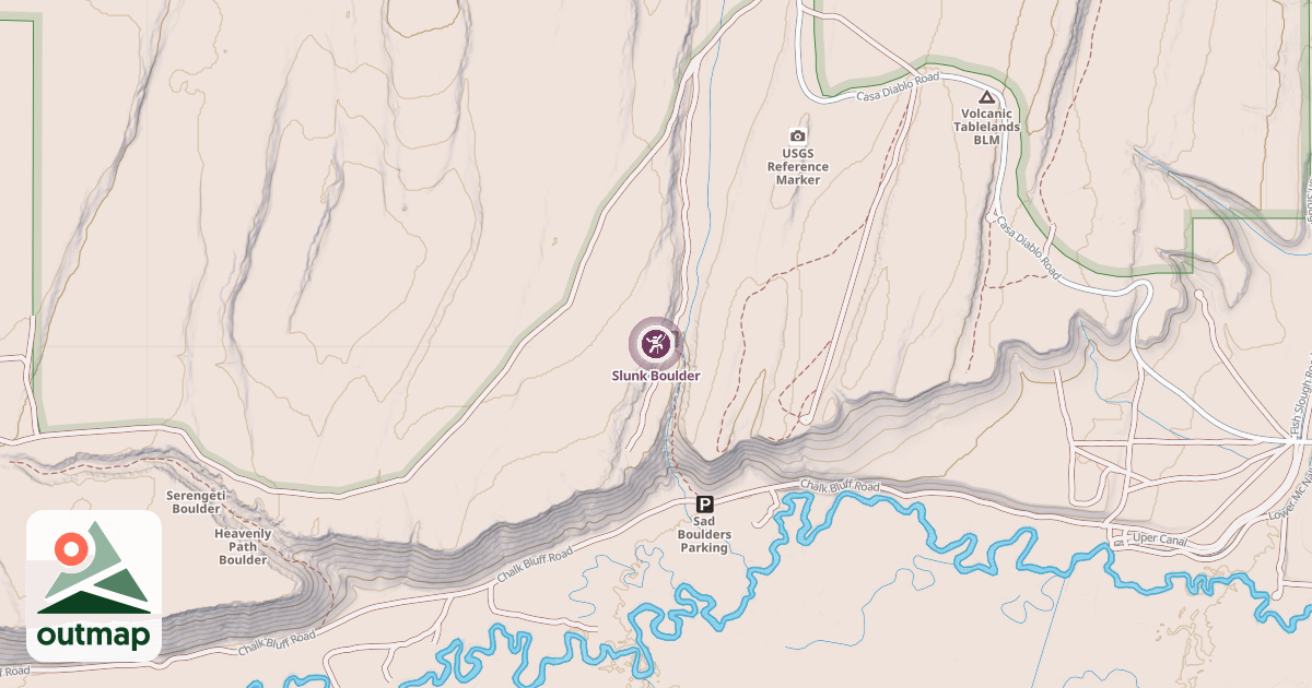 Map of Slunk Boulder