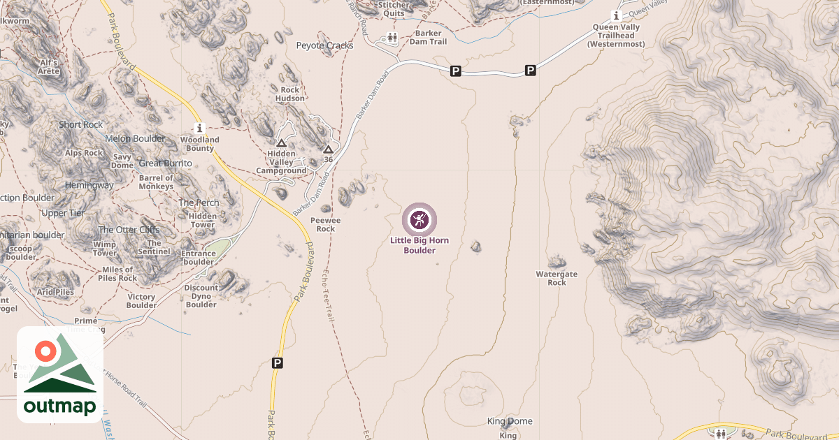 Map of Little Big Horn Boulder
