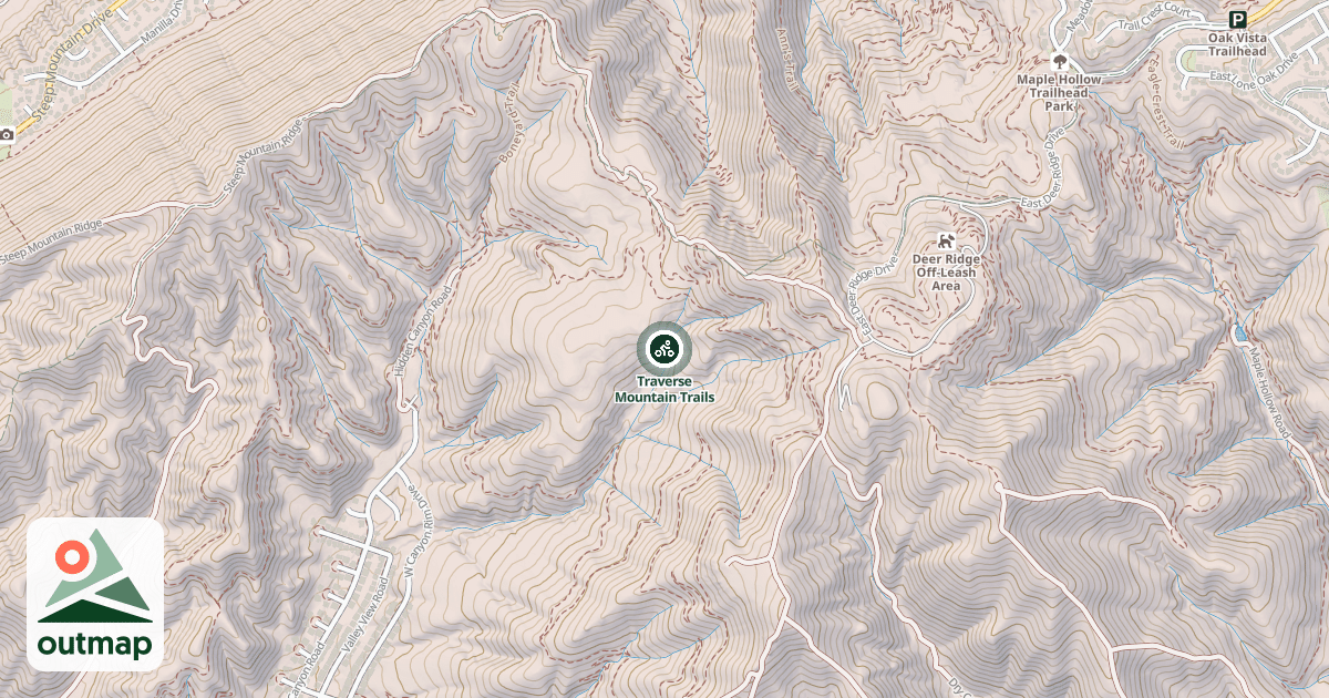 Map of Traverse Mountain Trails