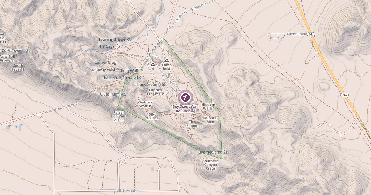 Map preview of Boy Scout Wall Bouldering