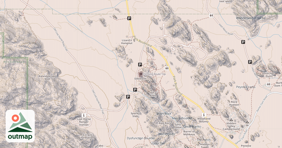 Map of Climbing Route Top