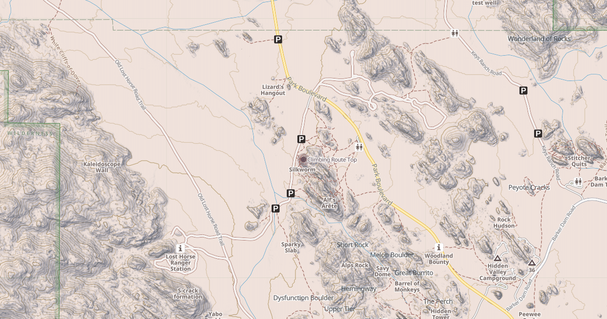 Map preview of Climbing Route Top