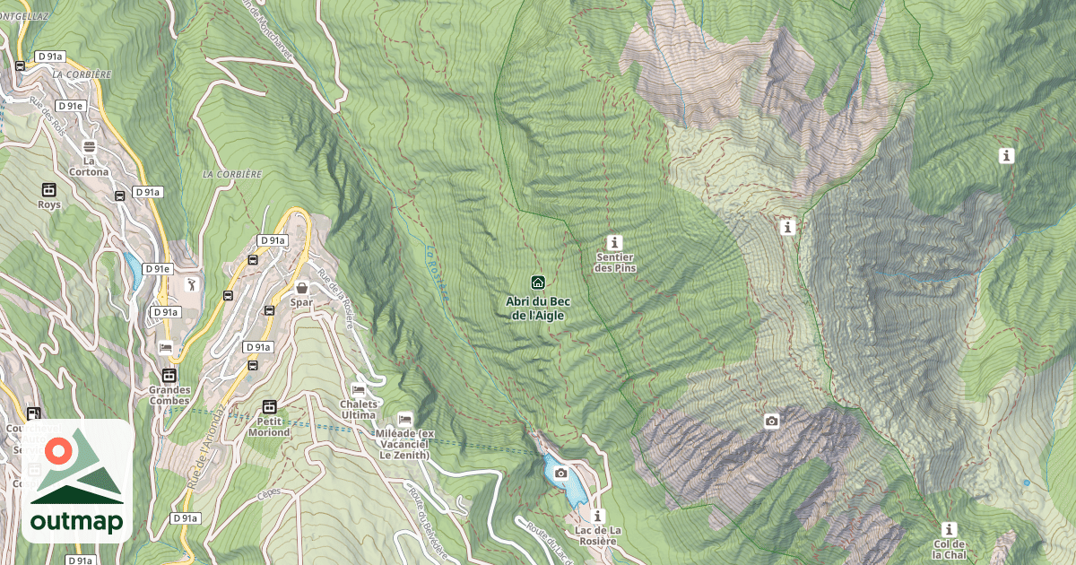 Map of Abri du Bec de l'Aigle