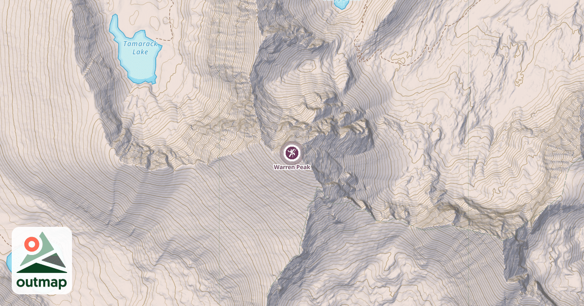 Map of Warren Peak
