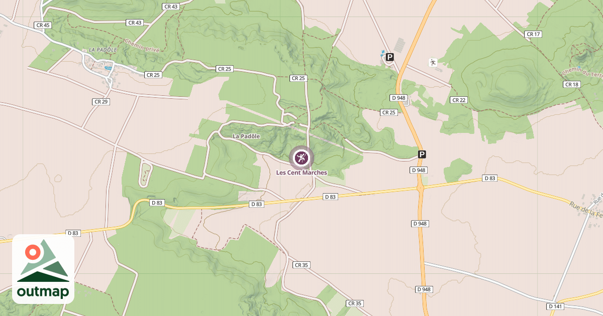 Map of Les Cent Marches