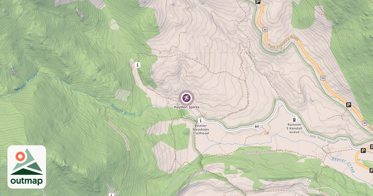 Map of Hayden Spires