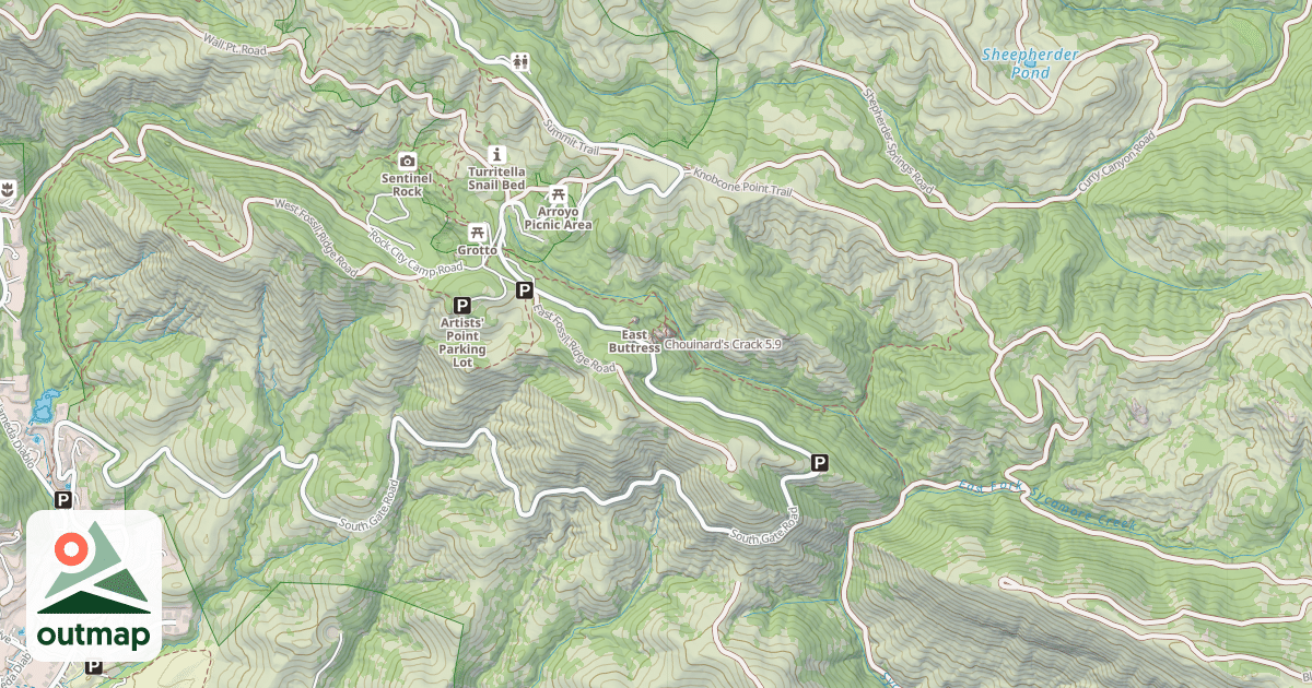 Map of Chouinard's Crack