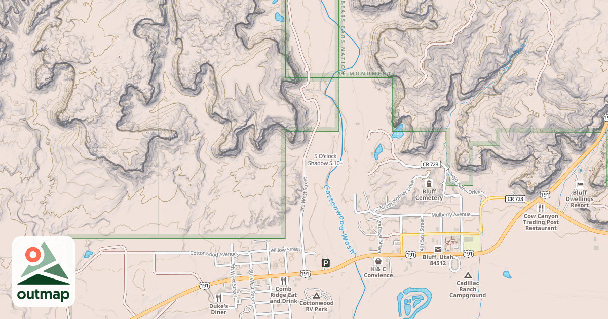 Map of 5 O'clock Shadow