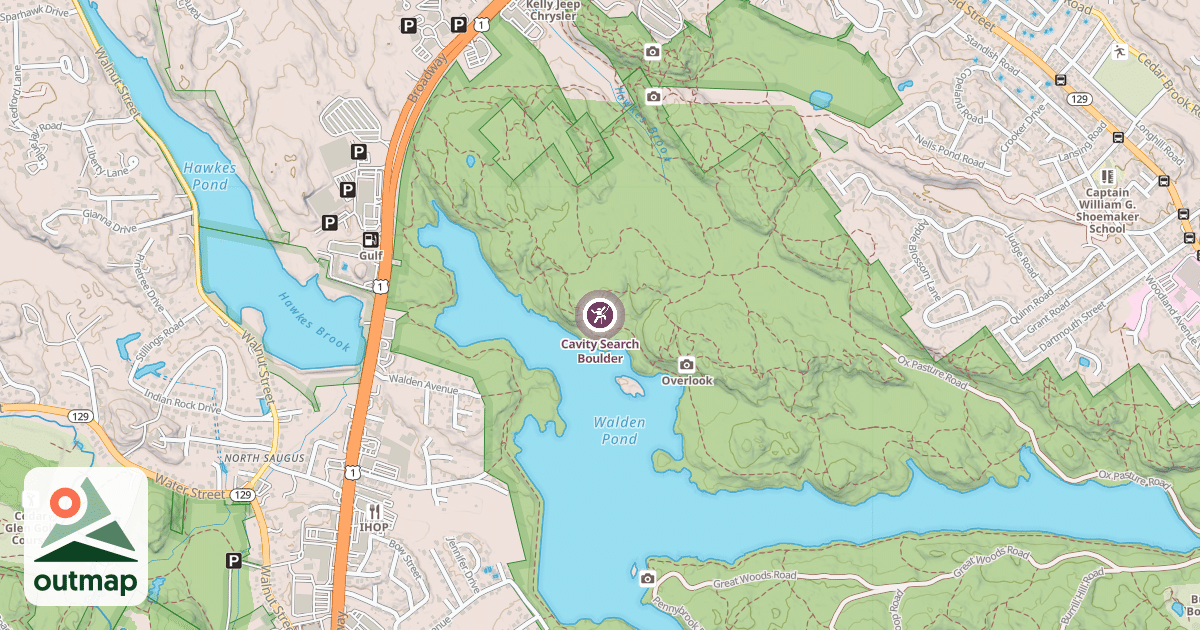 Map of Cavity Search Boulder