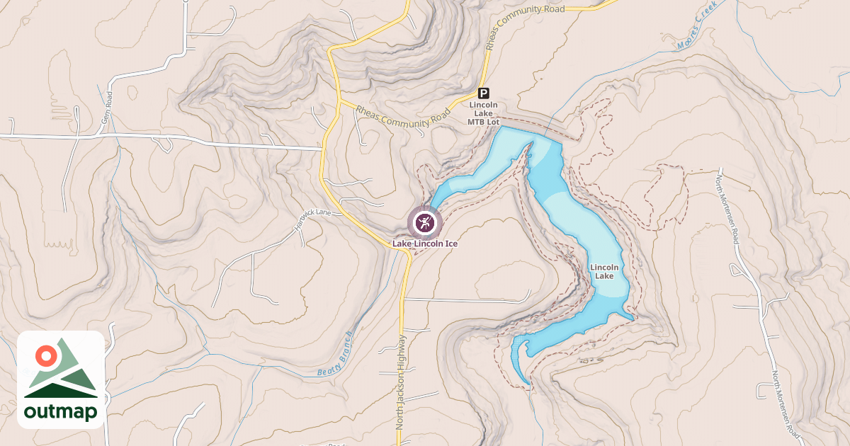 Map of Lake Lincoln Ice