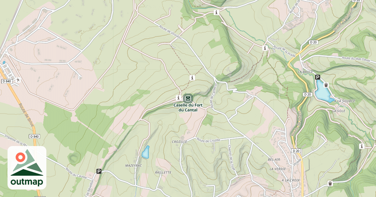Map of Caselle du Fort du Cantal