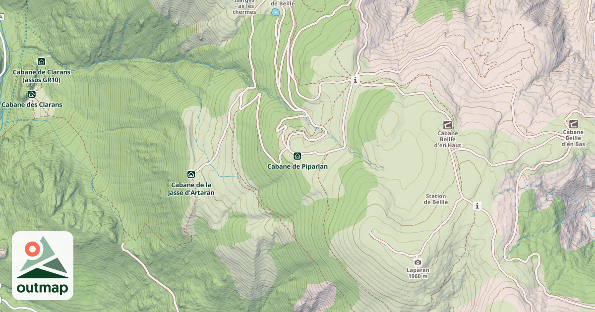 Map of Cabane de Piparlan