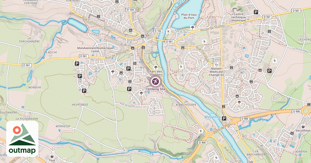 Map of Climbing Site