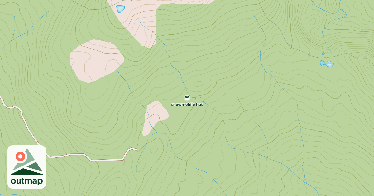 Map of snowmobile hut