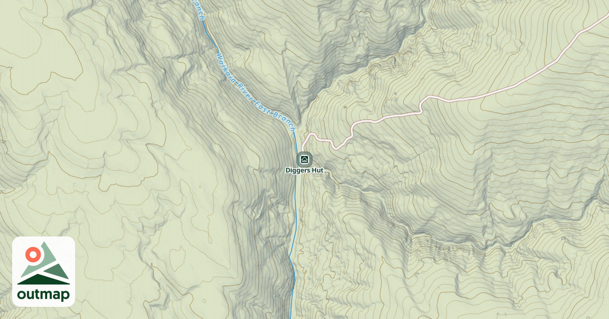 Map of Diggers Hut
