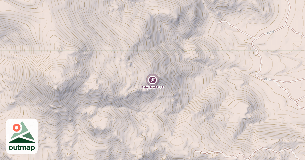 Map of Baby Roof Rock