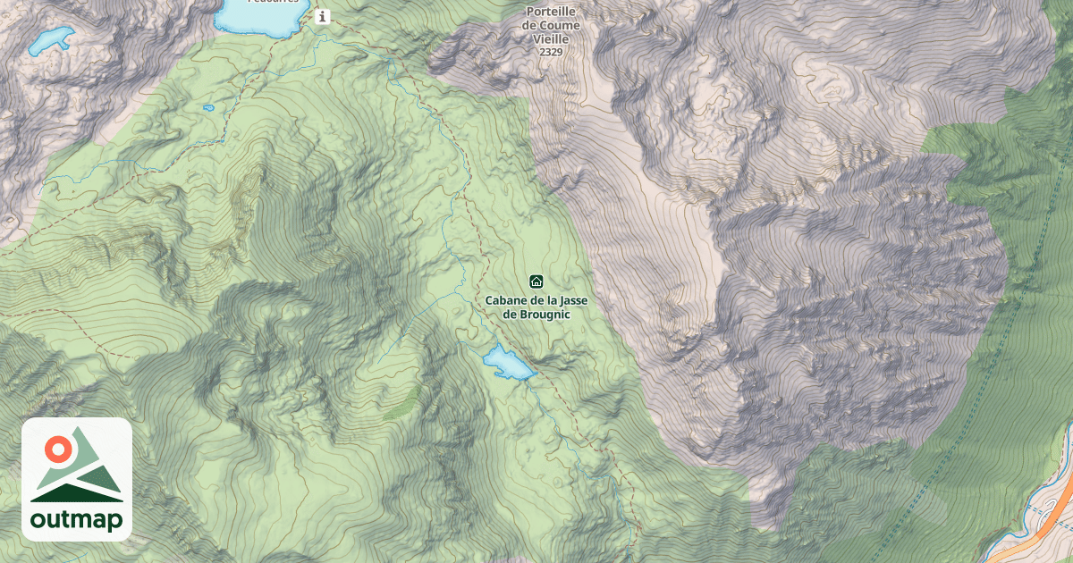 Map of Cabane de la Jasse de Brougnic