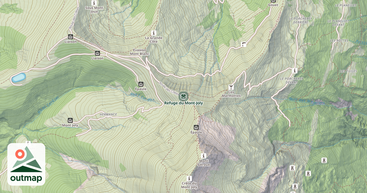 Map of Refuge du Mont-Joly