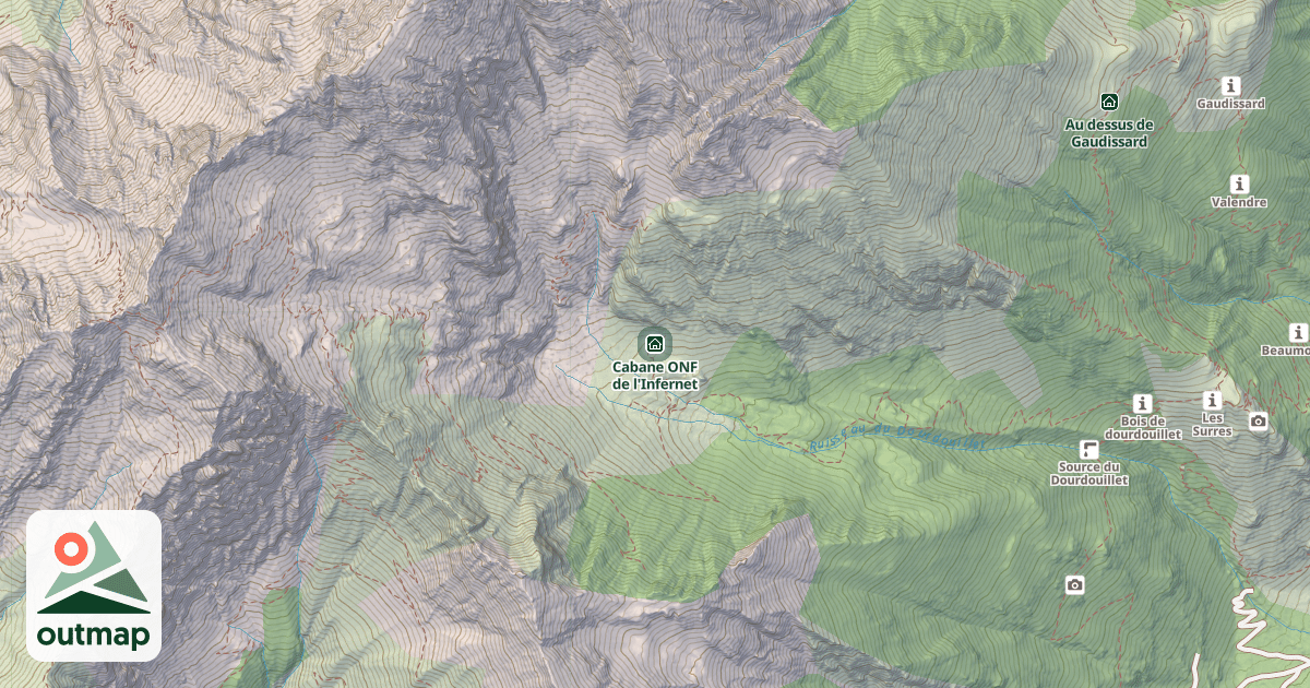 Map of Cabane ONF de l'Infernet