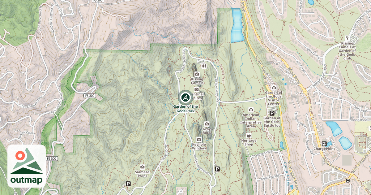 Map of Garden of the Gods Park