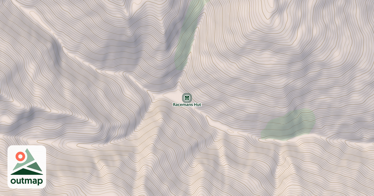 Map of Racemans Hut