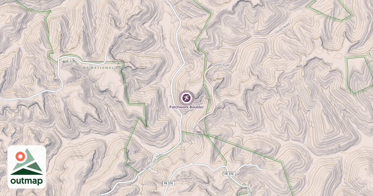Map of Patchwork Boulder