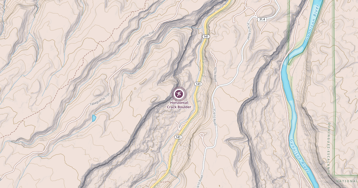 Map preview of Horizontal Crack Boulder