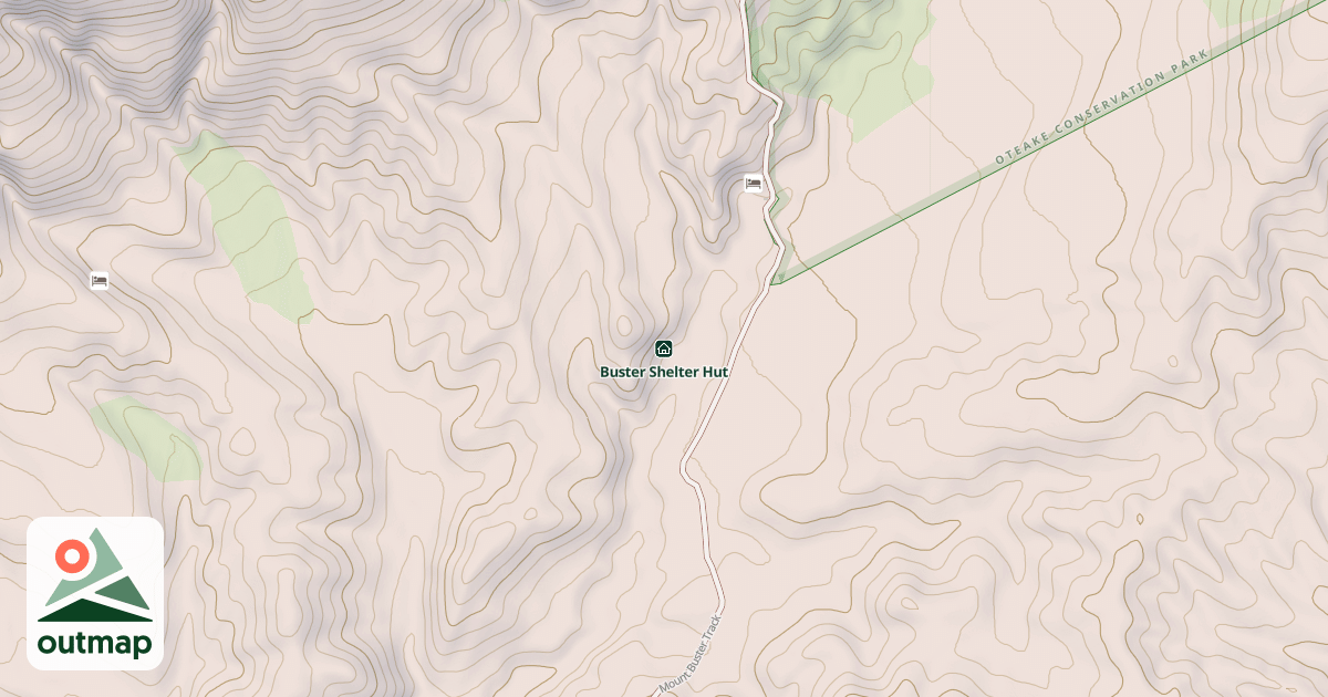 Map of Buster Shelter Hut