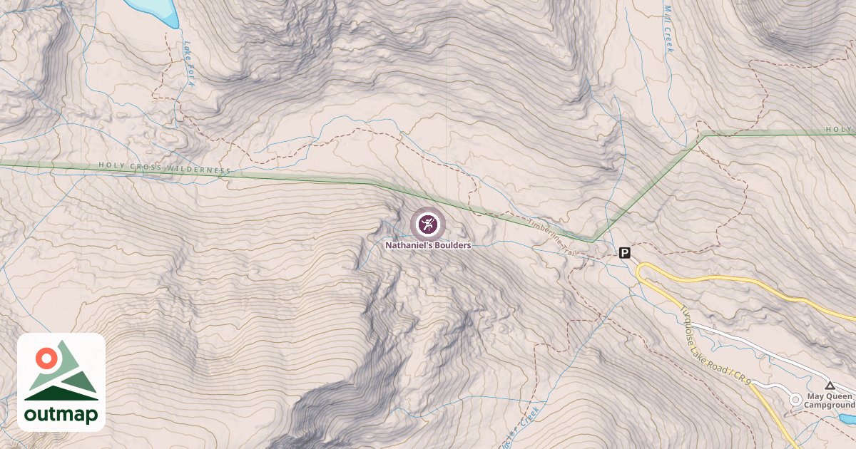 Map of Nathaniel's Boulders