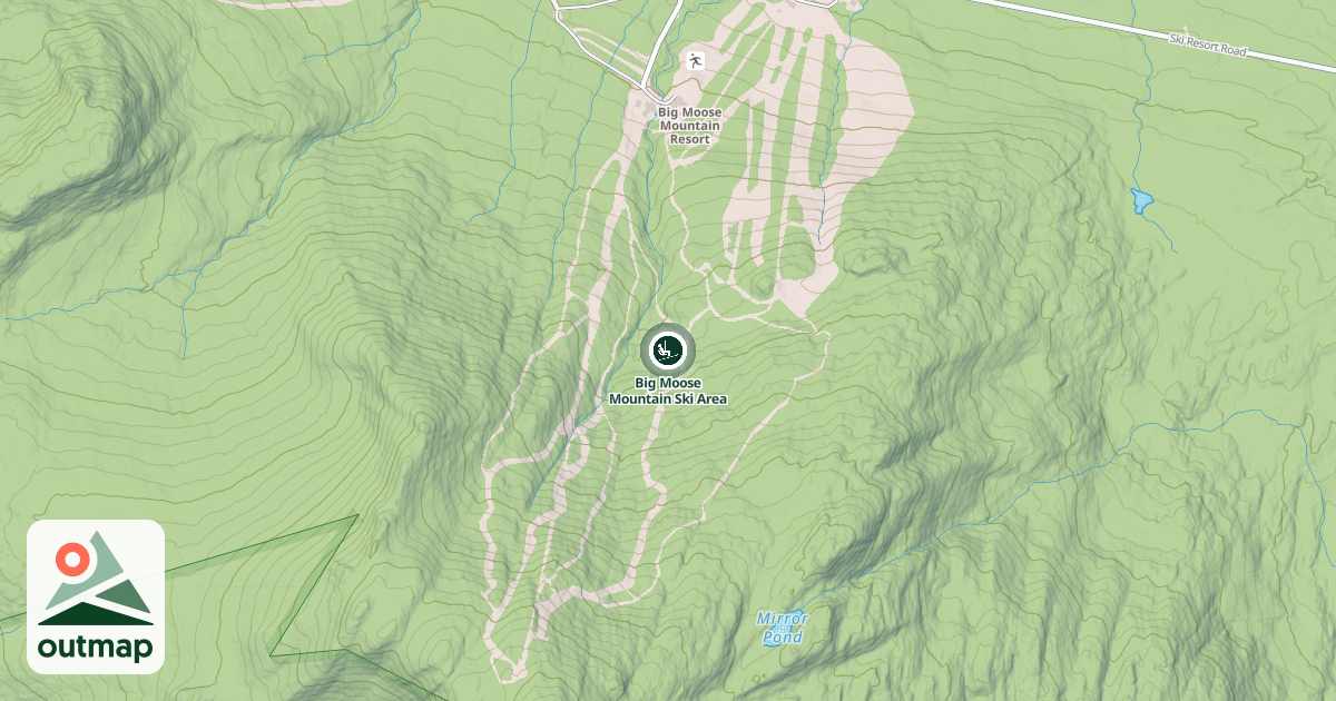 Map of Big Moose Mountain Ski Area