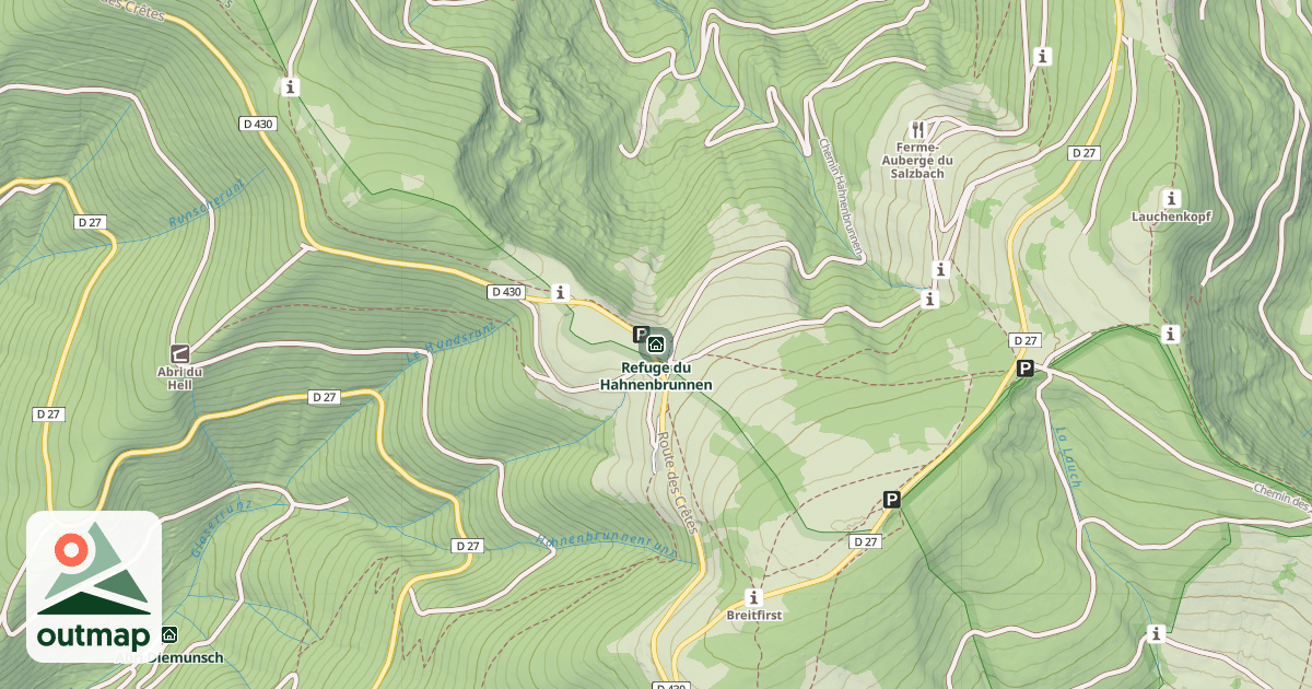 Map of Refuge du Hahnenbrunnen