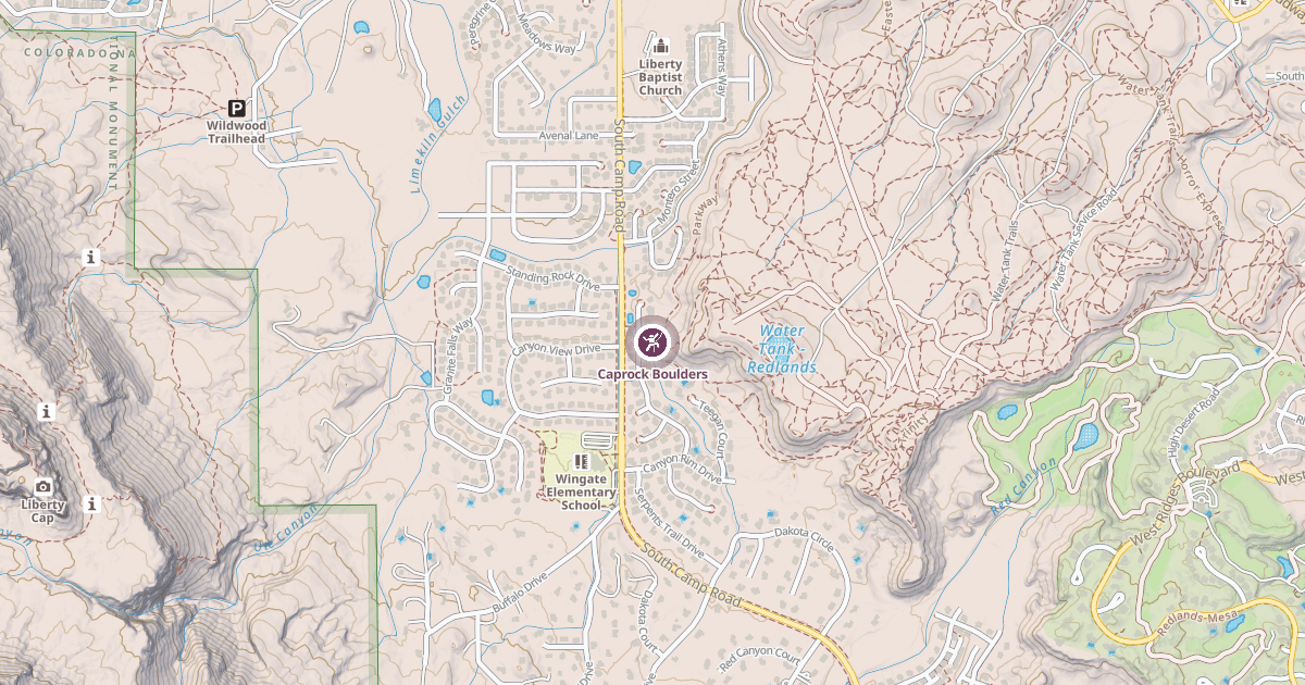 Map preview of Caprock Boulders