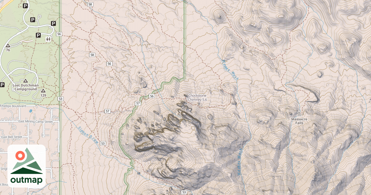 Map of Chockstone Chimney