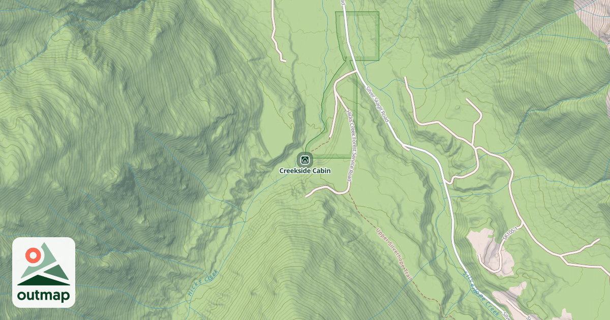 Map of Creekside Cabin