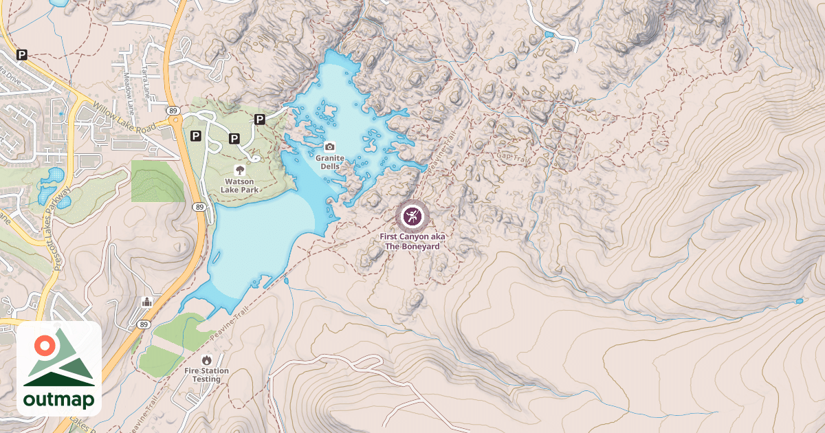 Map of First Canyon aka The Boneyard