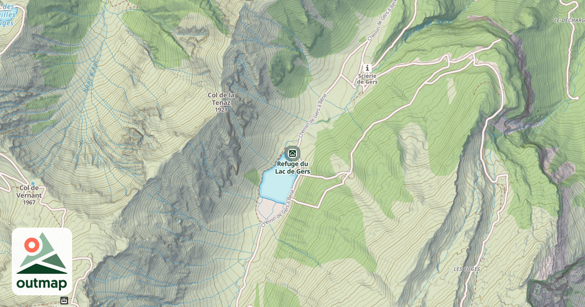 Map of Refuge du Lac de Gers