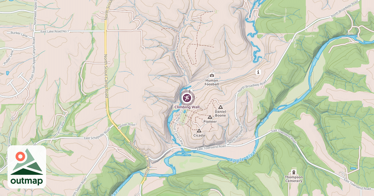 Map of Climbing Wall
