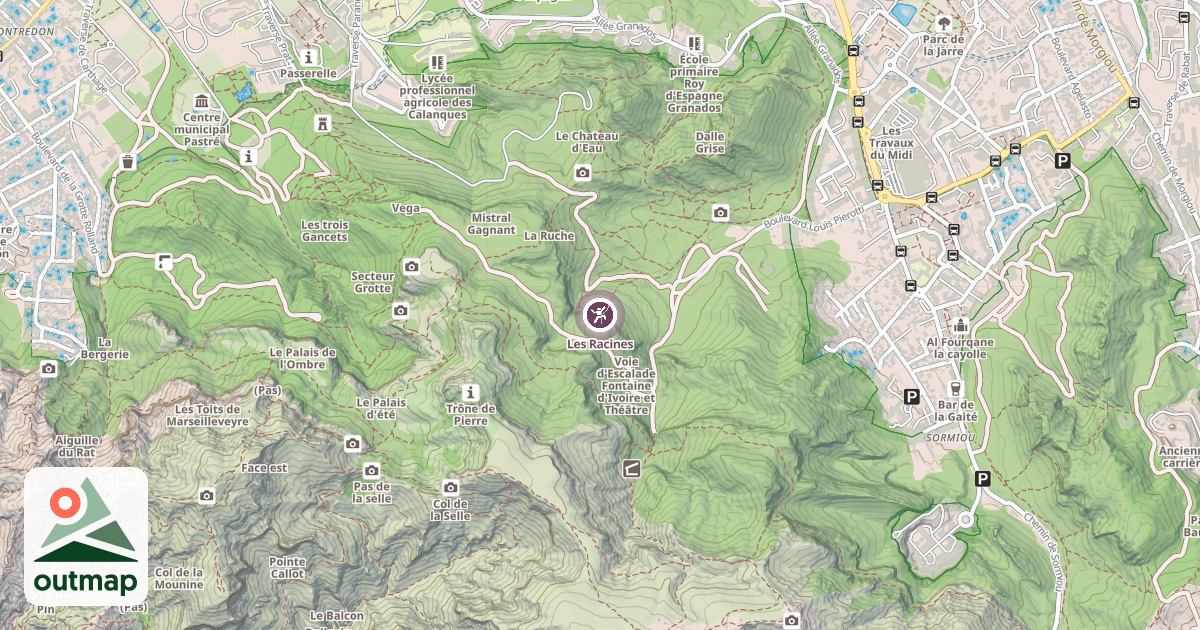 Map of Les Racines