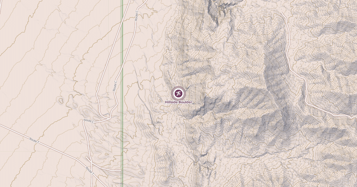 Map preview of Hillside Boulder