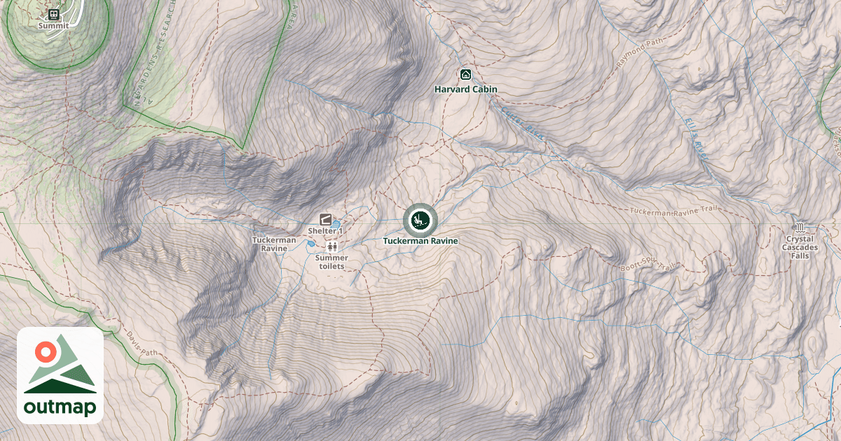 Map of Tuckerman Ravine
