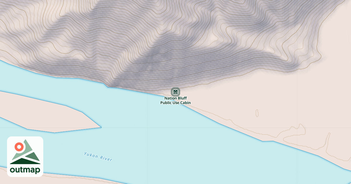 Map of Nation Bluff Public Use Cabin