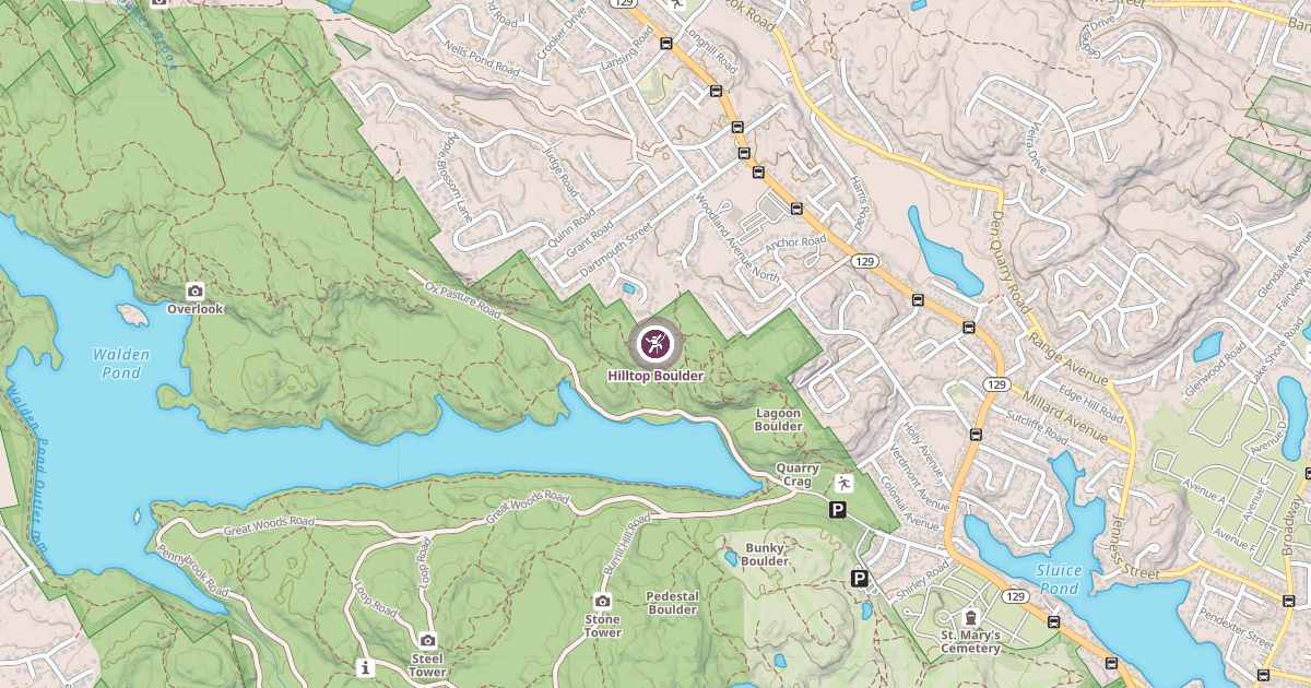 Map preview of Hilltop Boulder