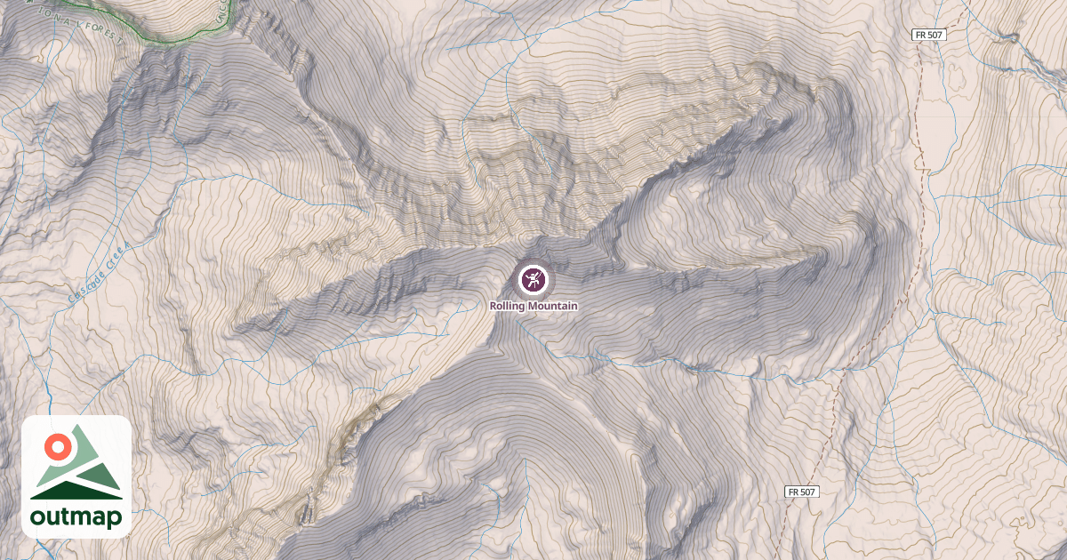 Map of Rolling Mountain