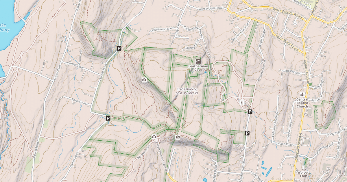 Map preview of Trad Climbing on a Boulder