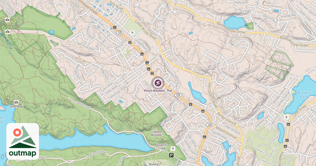 Map of Pinch Boulder, The