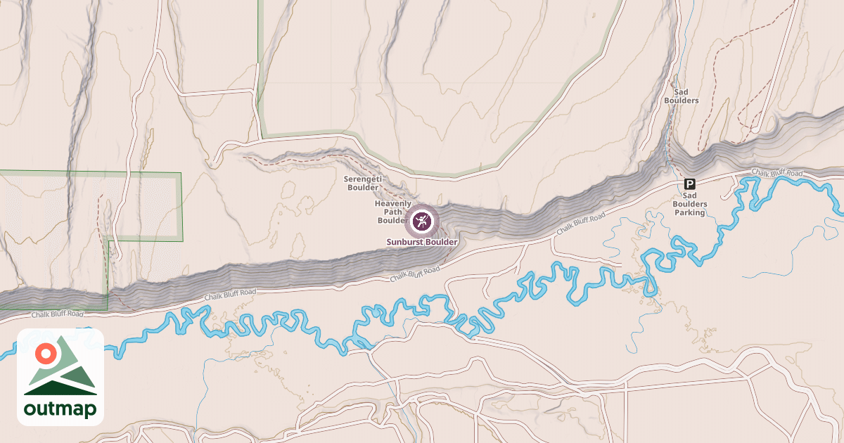 Map of Sunburst Boulder