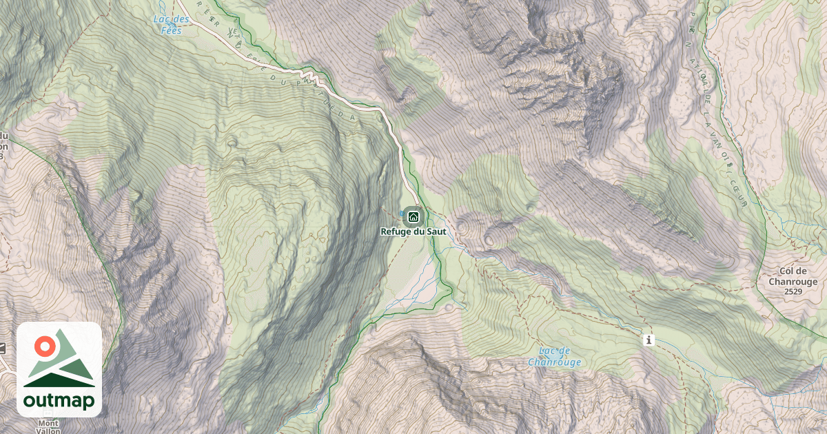 Map of Refuge du Saut