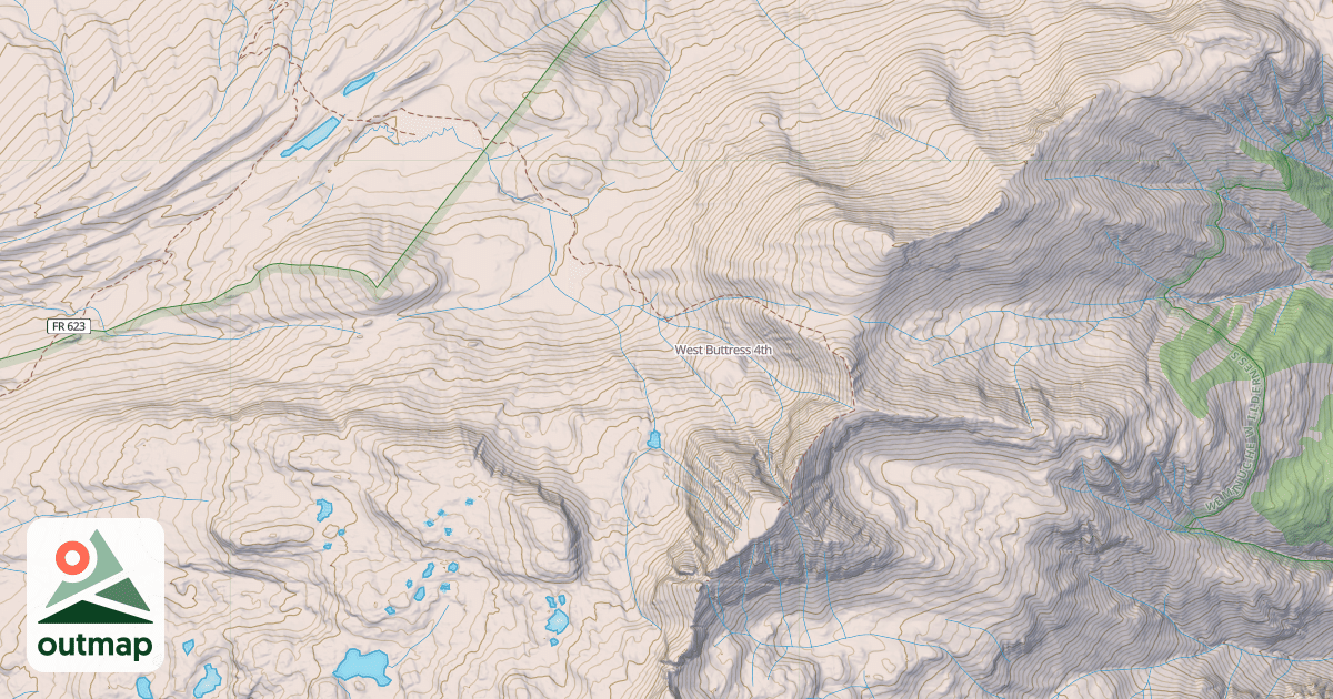 Map of West Buttress