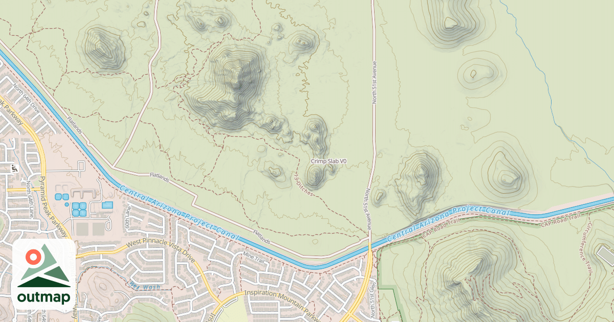 Map of Crimp Slab