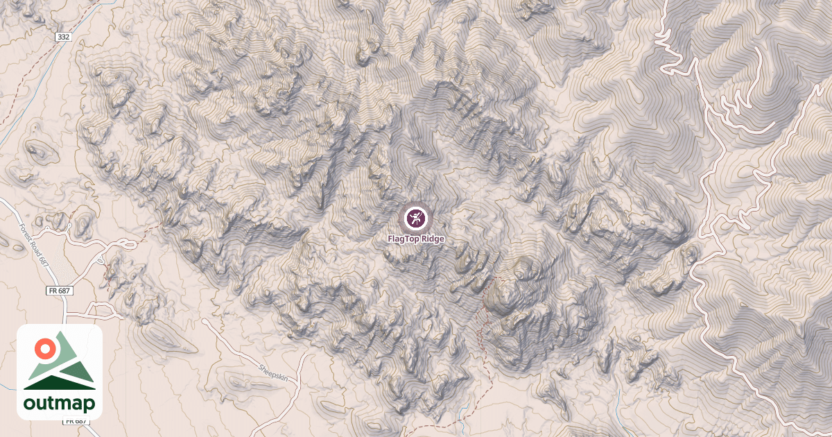 Map of FlagTop Ridge